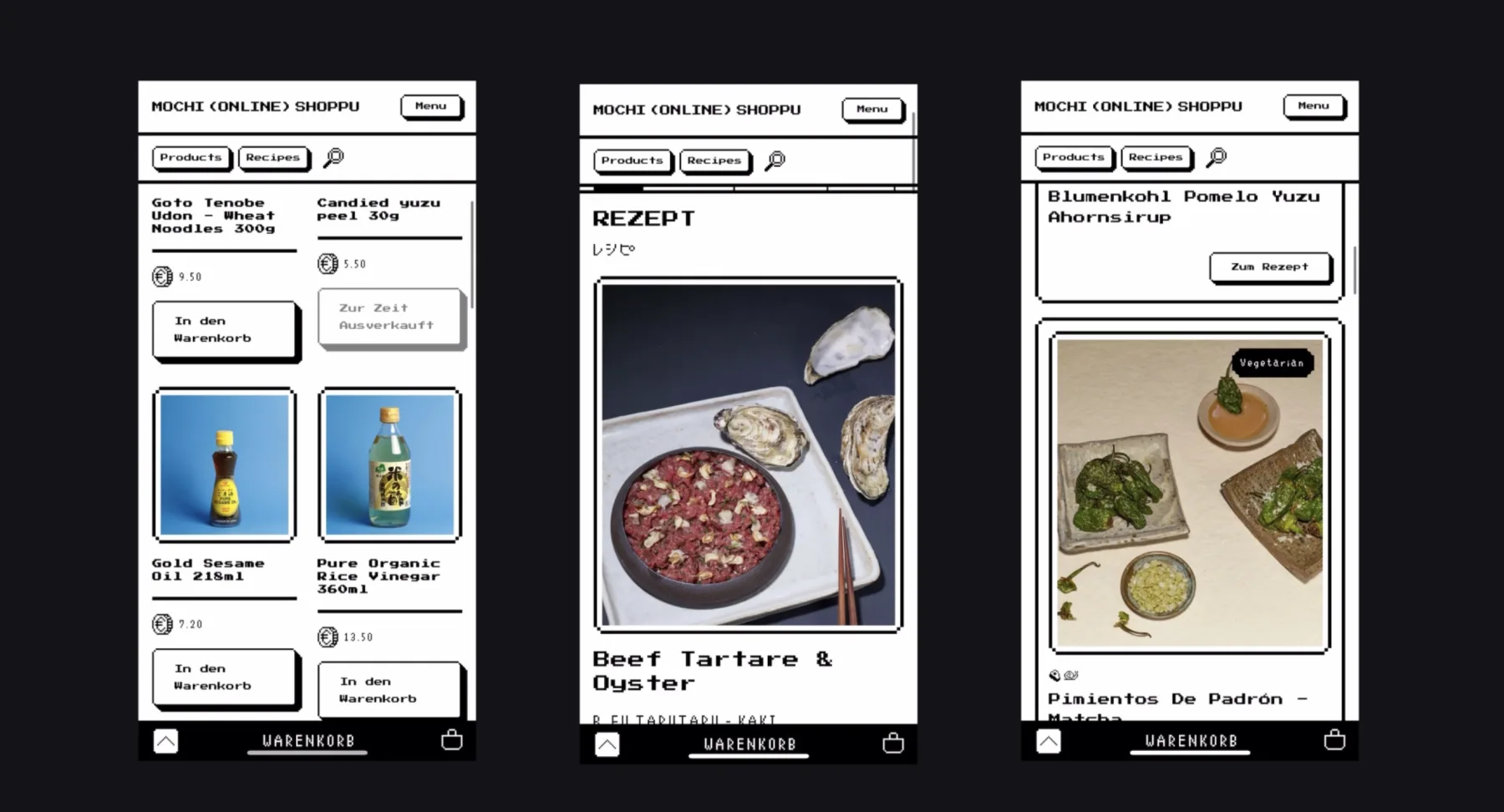 E-Commerce Shop for japanese finde dining restaurant Mochi