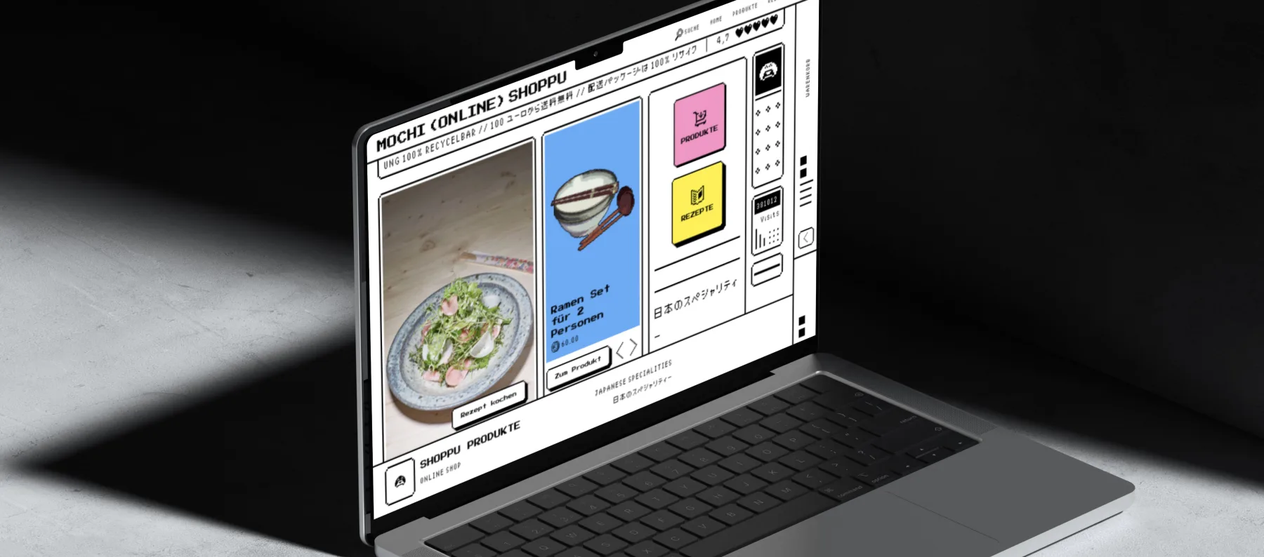 E-Commerce Shop for japanese finde dining restaurant Mochi